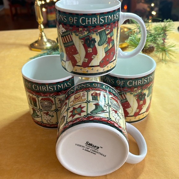 Sakura Vision of Christmas Debbie Mumm Mug Set (4) - Picture 1 of 6